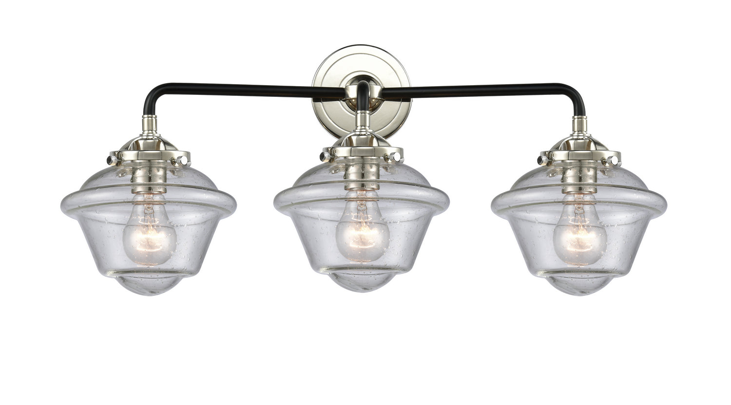 Innovations - 284-3W-BPN-G534 - Three Light Bath Vanity - Nouveau - Black Polished Nickel