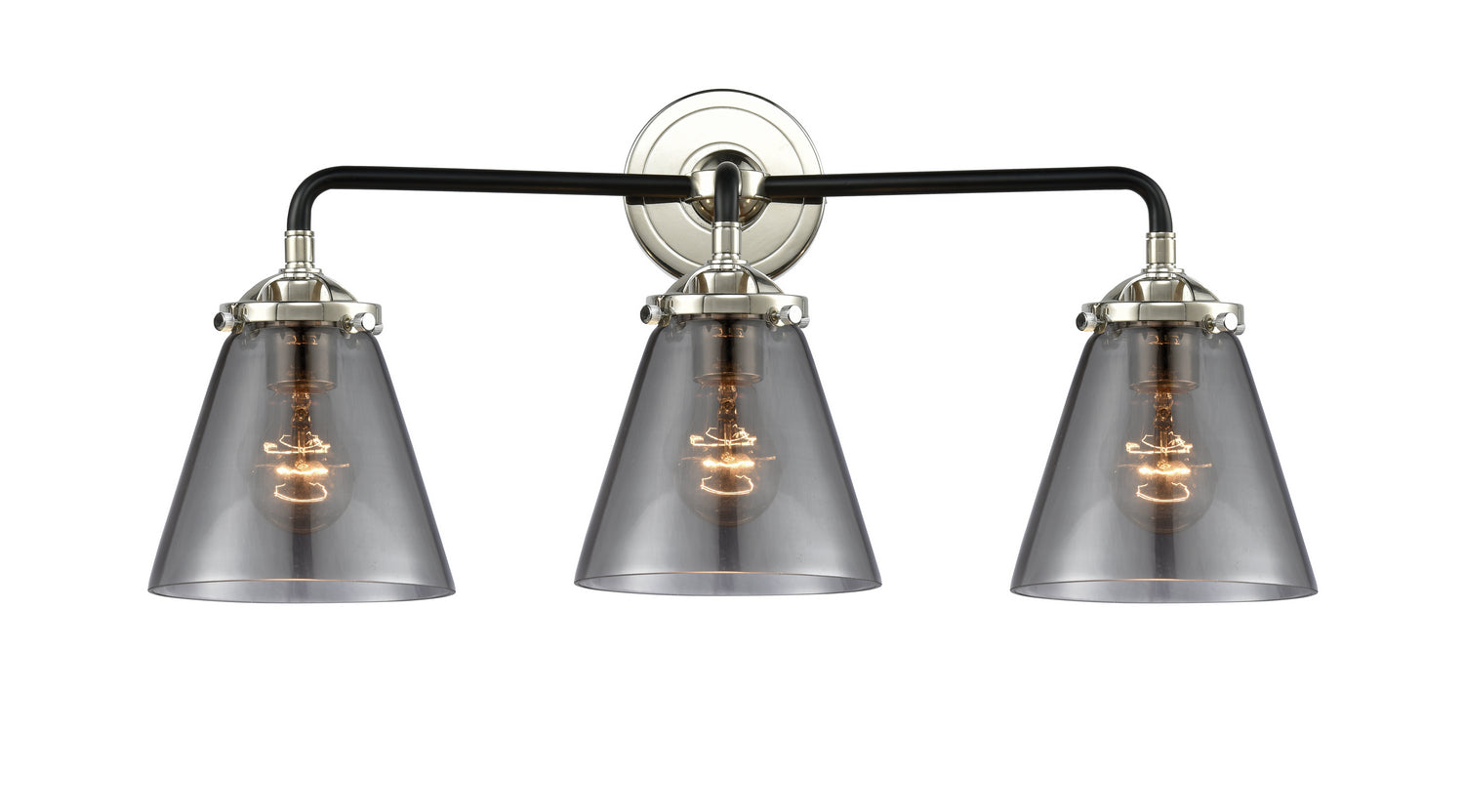 Innovations - 284-3W-BPN-G63 - Three Light Bath Vanity - Nouveau - Black Polished Nickel