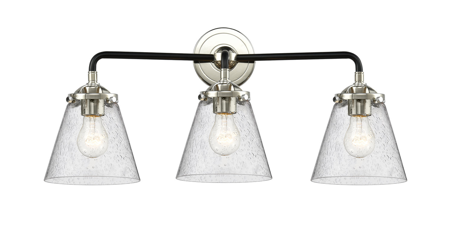 Innovations - 284-3W-BPN-G64 - Three Light Bath Vanity - Nouveau - Black Polished Nickel