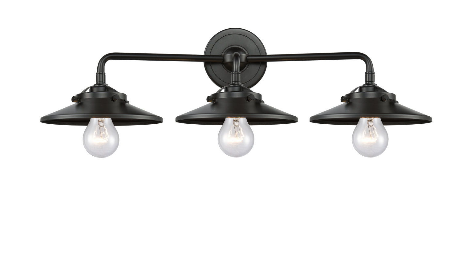 Innovations - 284-3W-OB-M5-OB - Three Light Bath Vanity - Nouveau - Oil Rubbed Bronze