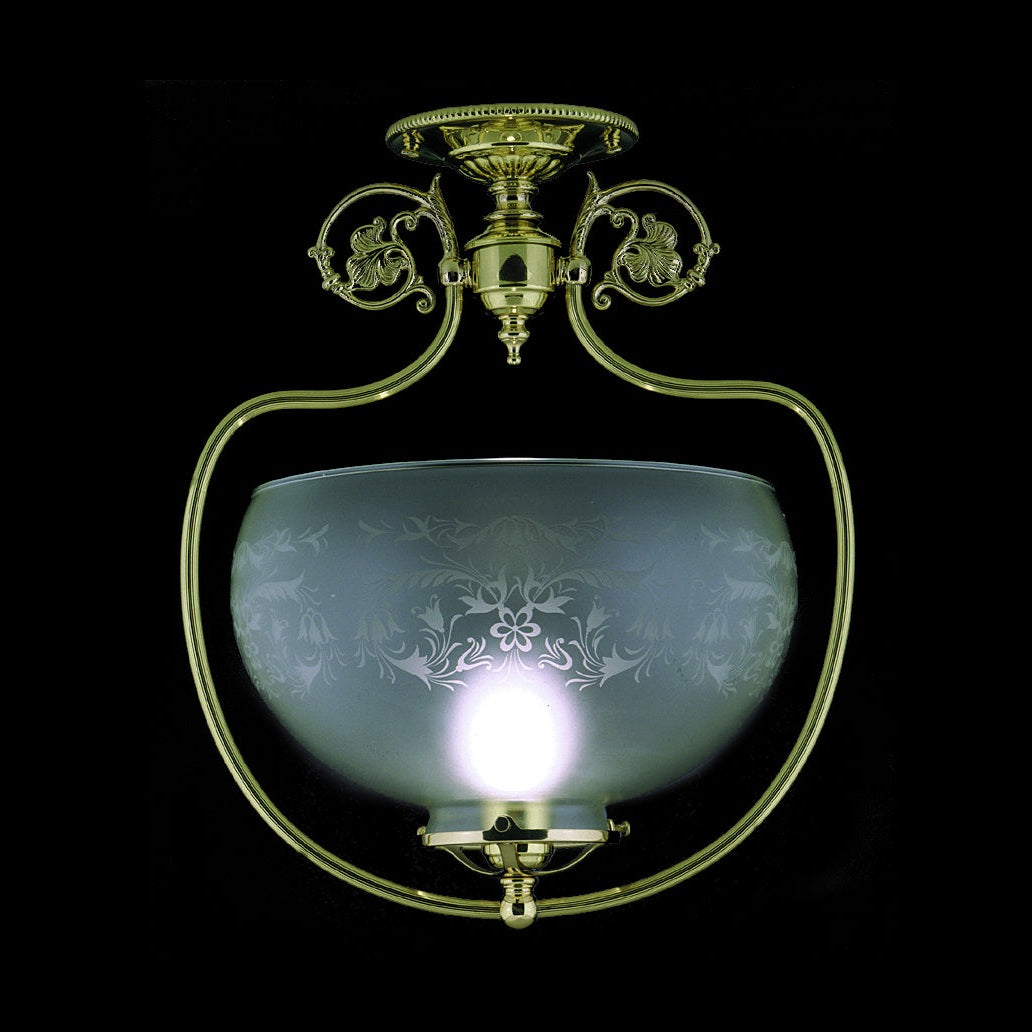 Framburg - 7811 PB - One Light Flush / Semi-Flush Mount - Chancery - Polished Brass
