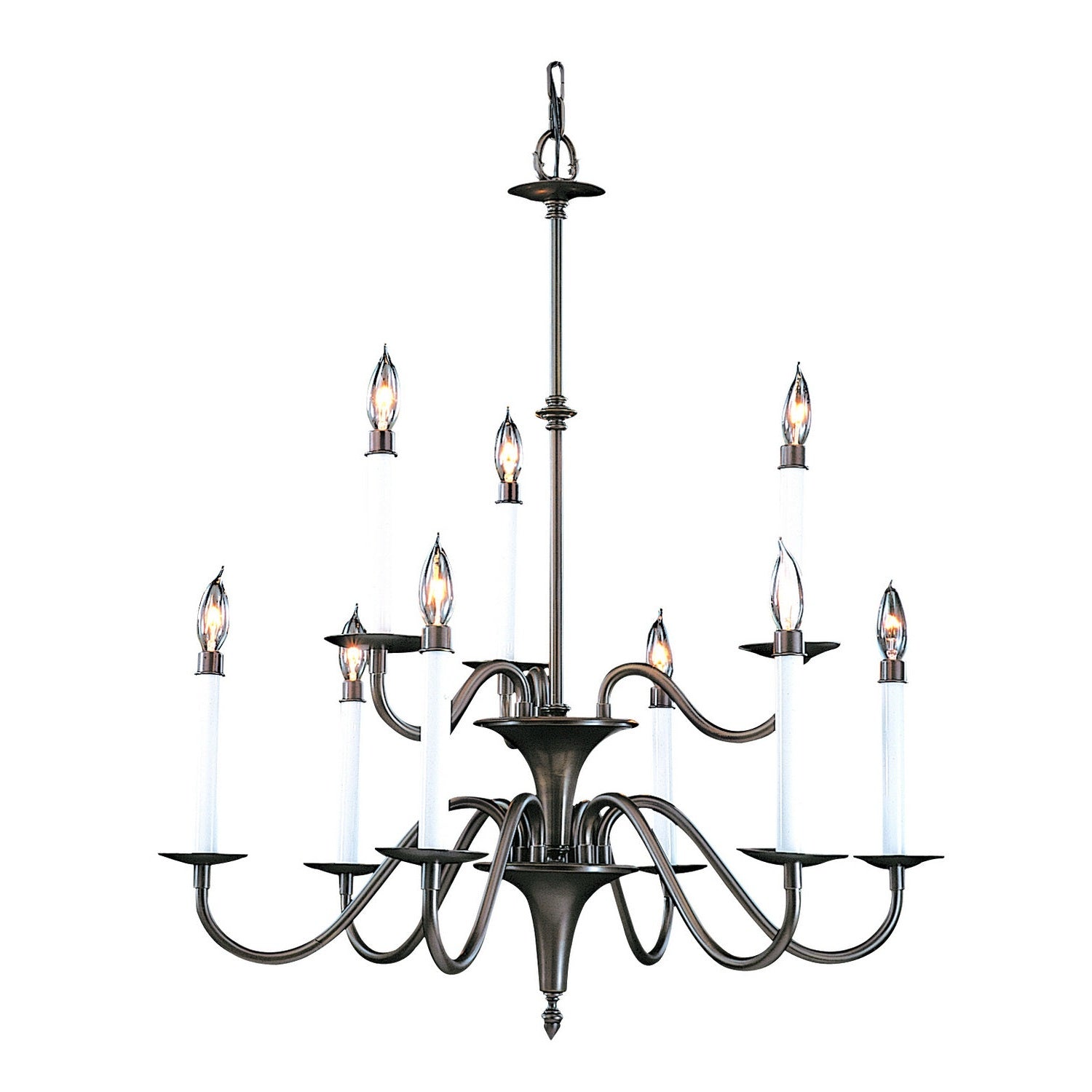 Framburg - 9229 MB - Nine Light Chandelier - Jamestown - Mahogany Bronze