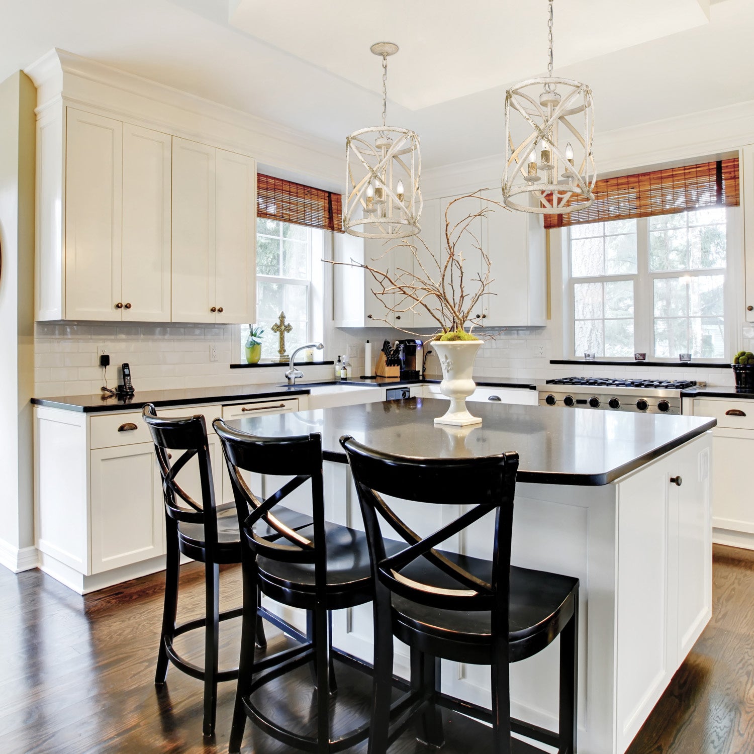 Golden - 0890-3P AI - Three Light Pendant - Alcott - Antique Ivory