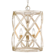 Golden - 0890-3P AI - Three Light Pendant - Alcott - Antique Ivory