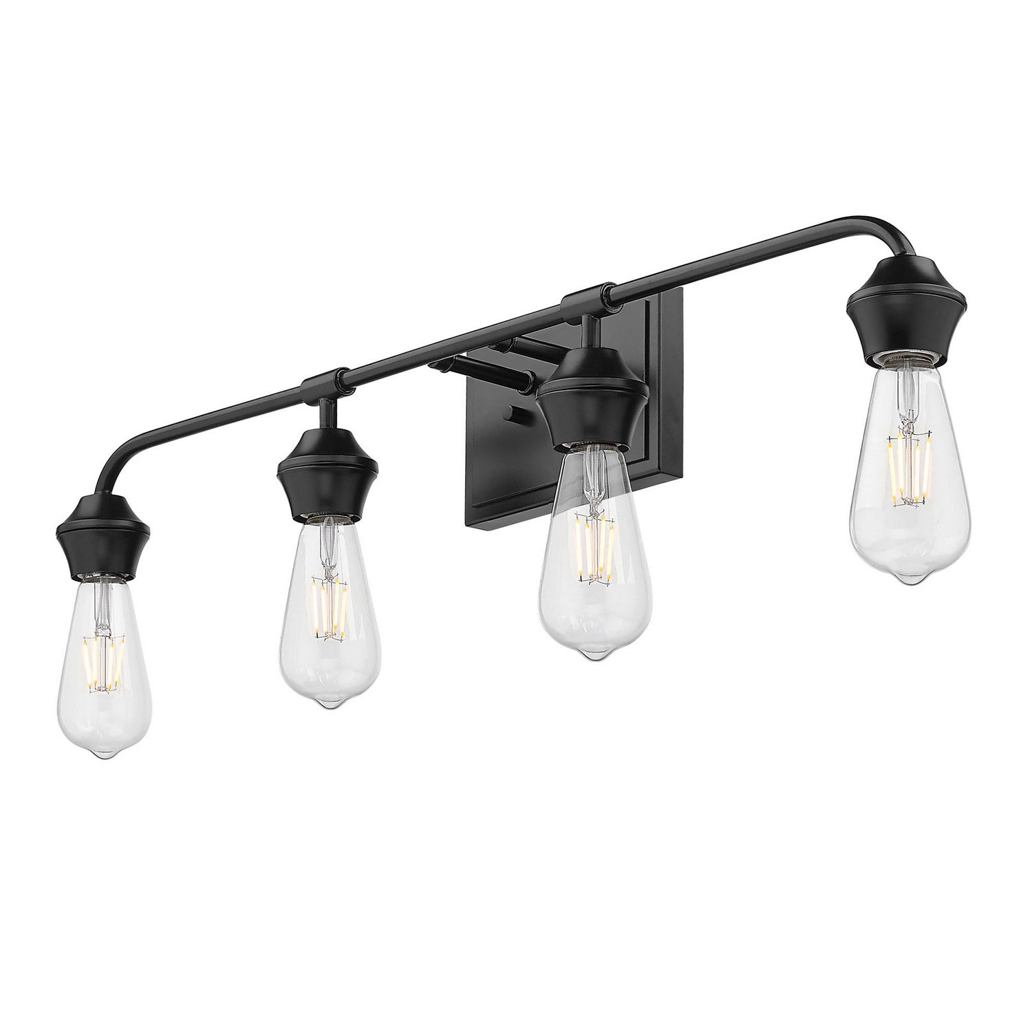 Golden - 2120-BA4 BLK - Four Light Bath Vanity - Ormond - Matte Black