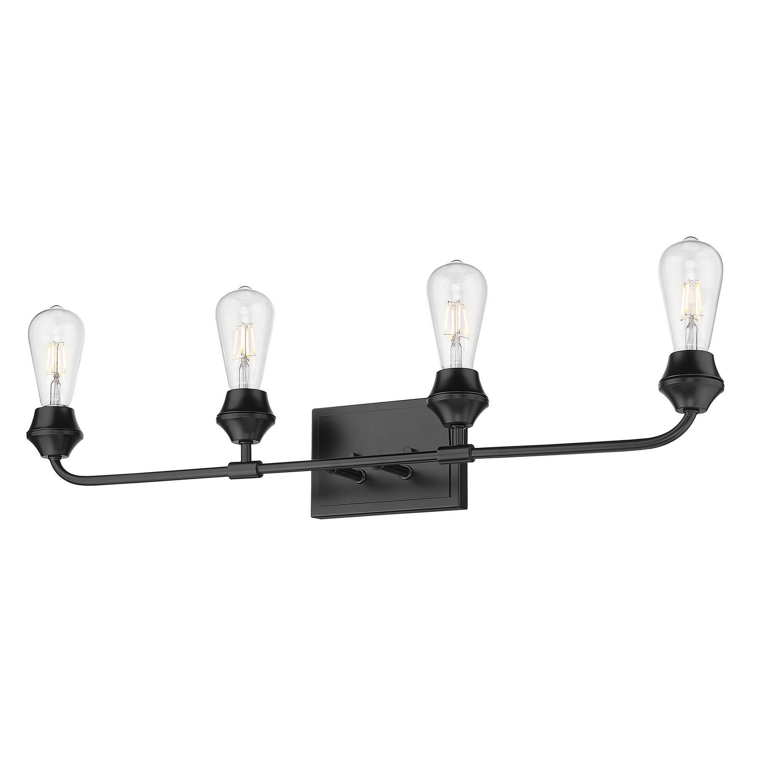Golden - 2120-BA4 BLK - Four Light Bath Vanity - Ormond - Matte Black
