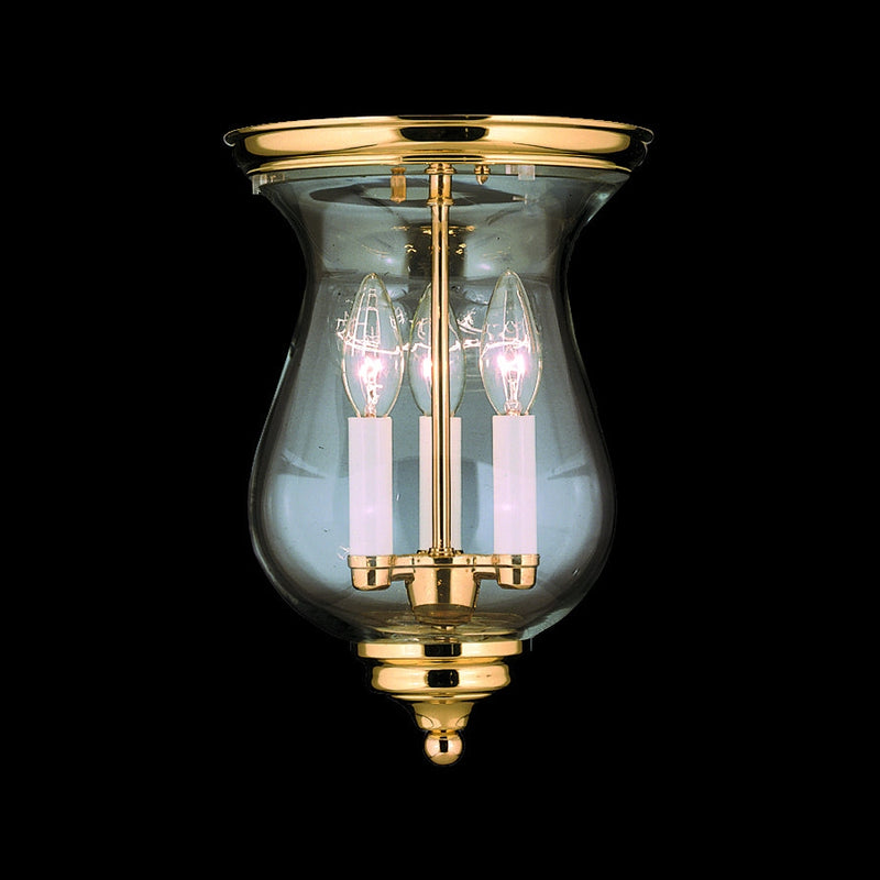 Framburg - 7572 PB - Three Light Flush / Semi-Flush Mount - Jamestown - Polished Brass