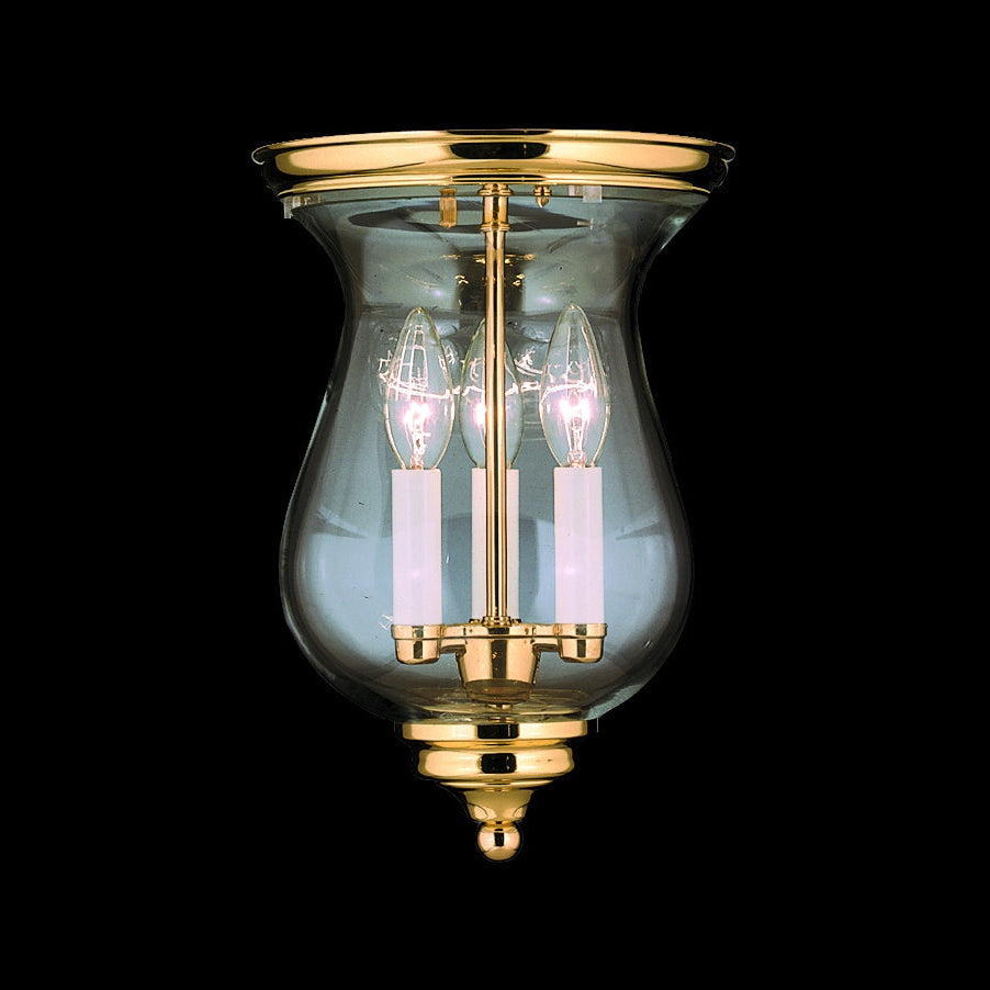 Framburg - 7572 PB - Three Light Flush / Semi-Flush Mount - Jamestown - Polished Brass