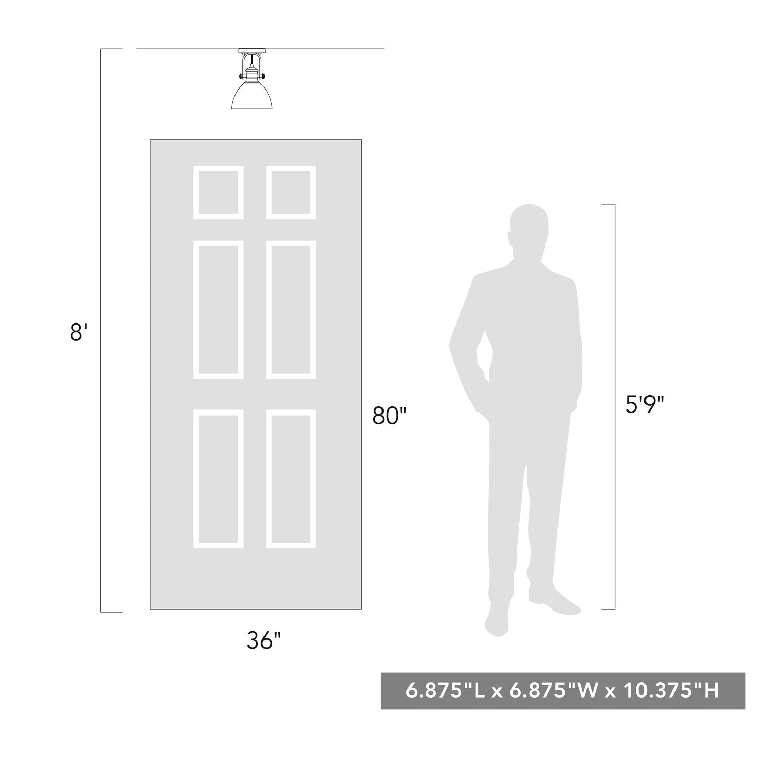 Golden - 3118-1SF BLK-OP - One Light Semi-Flush Mount - Hines - Matte Black