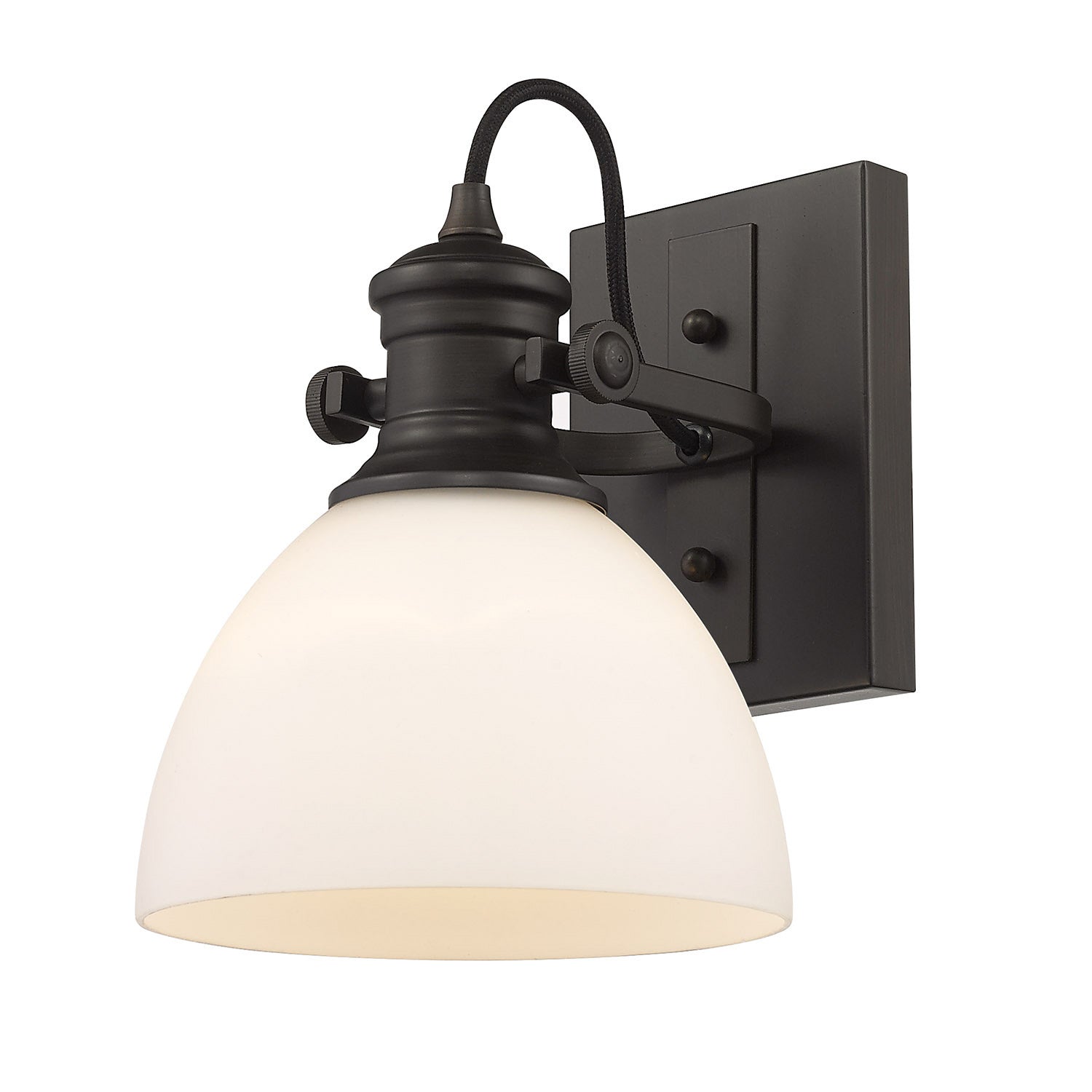 Golden - 3118-1SF RBZ-OP - One Light Semi-Flush Mount - Hines - Rubbed Bronze