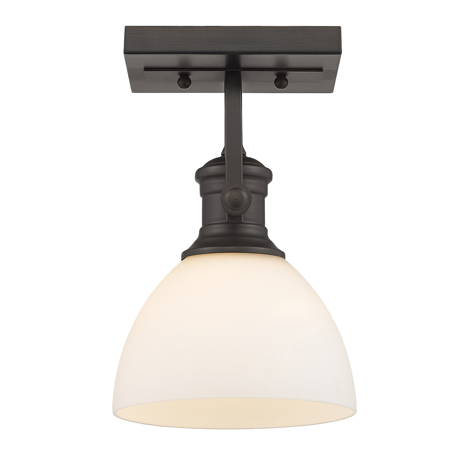 Golden - 3118-1SF RBZ-OP - One Light Semi-Flush Mount - Hines - Rubbed Bronze
