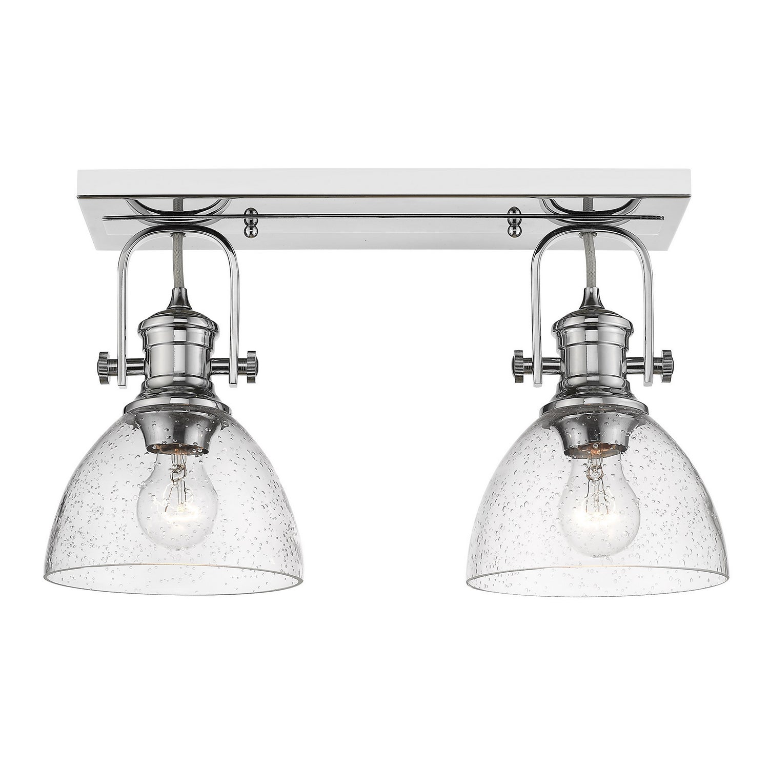 Golden - 3118-2SF CH-SD - Two Light Semi-Flush Mount - Hines - Chrome
