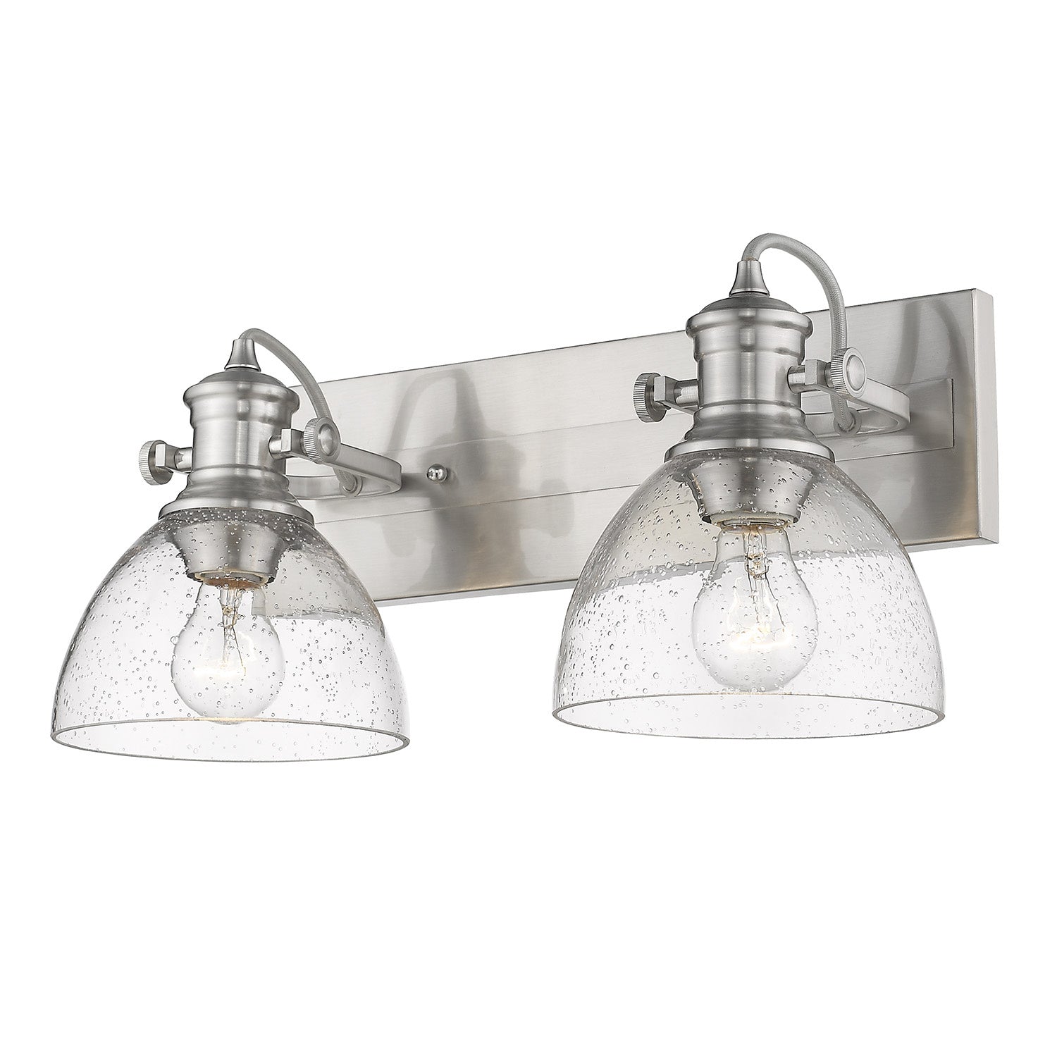 Golden - 3118-2SF PW-SD - Two Light Semi-Flush Mount - Hines - Pewter