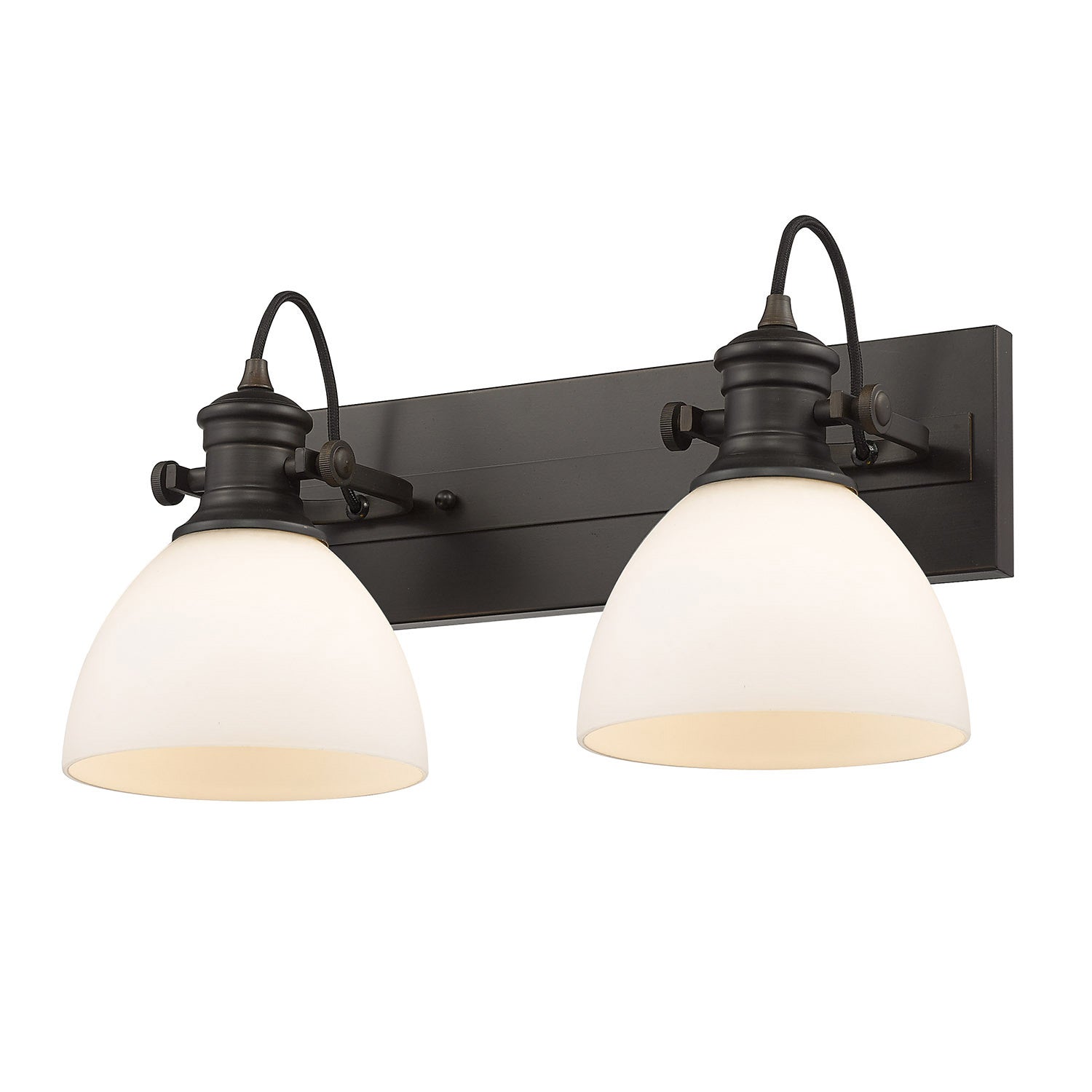 Golden - 3118-2SF RBZ-OP - Two Light Semi-Flush Mount - Hines - Rubbed Bronze