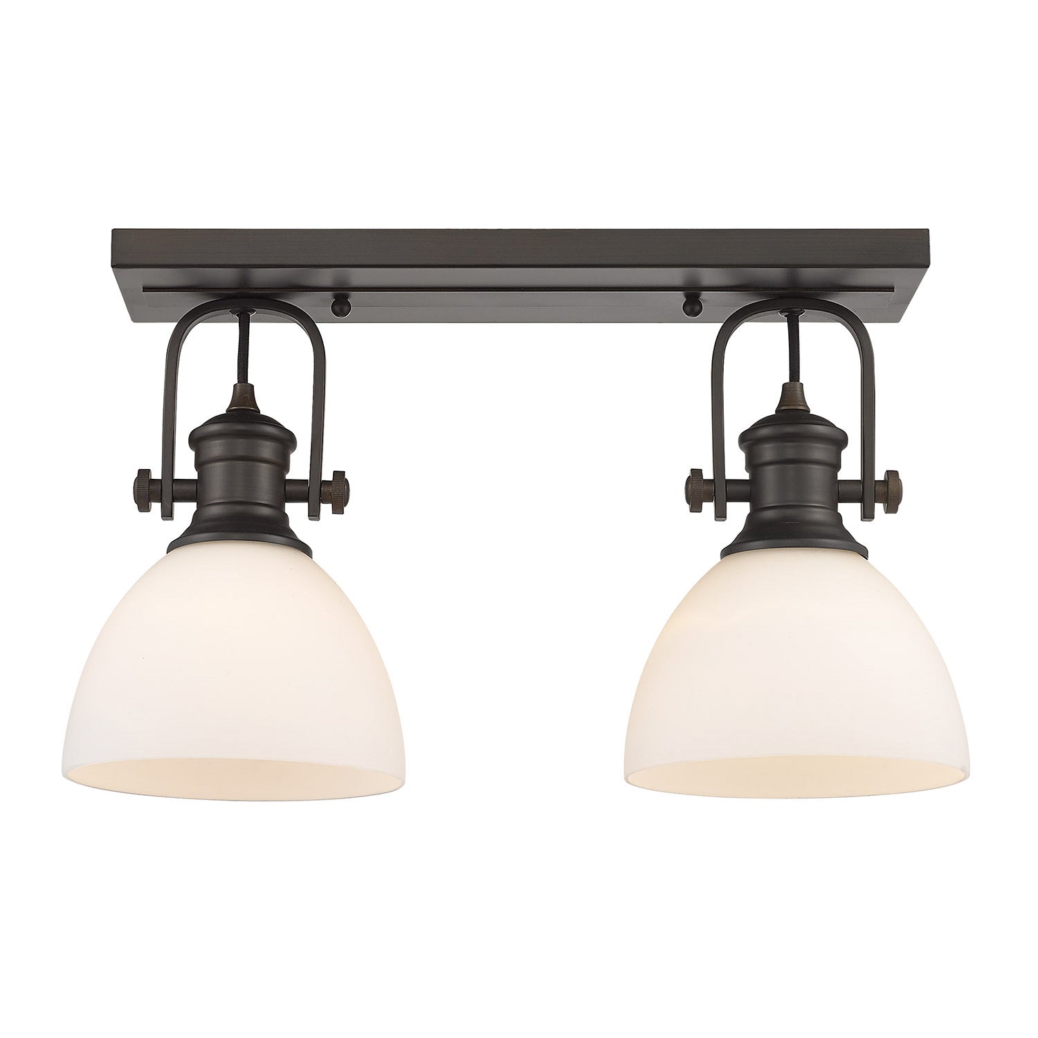 Golden - 3118-2SF RBZ-OP - Two Light Semi-Flush Mount - Hines - Rubbed Bronze