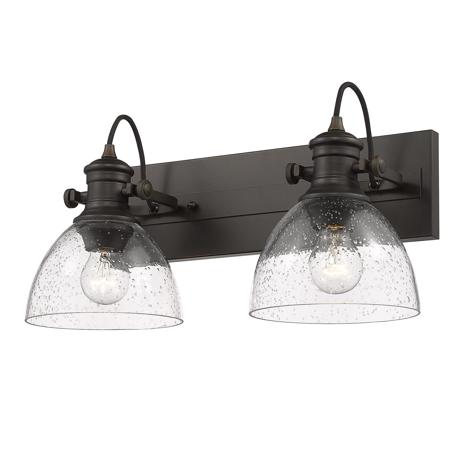 Golden - 3118-2SF RBZ-SD - Two Light Semi-Flush Mount - Hines - Rubbed Bronze