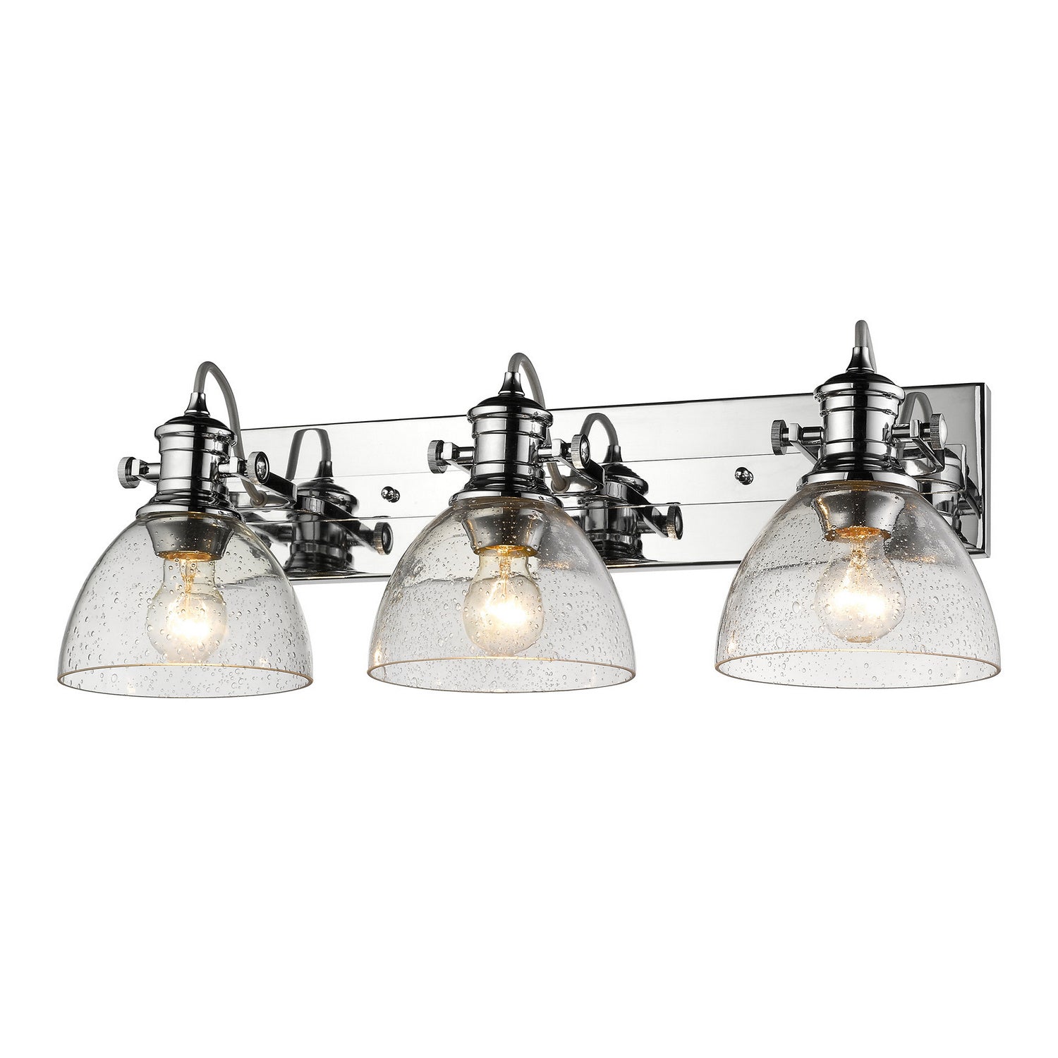 Golden - 3118-3SF CH-SD - Three Light Semi-Flush Mount - Hines - Chrome