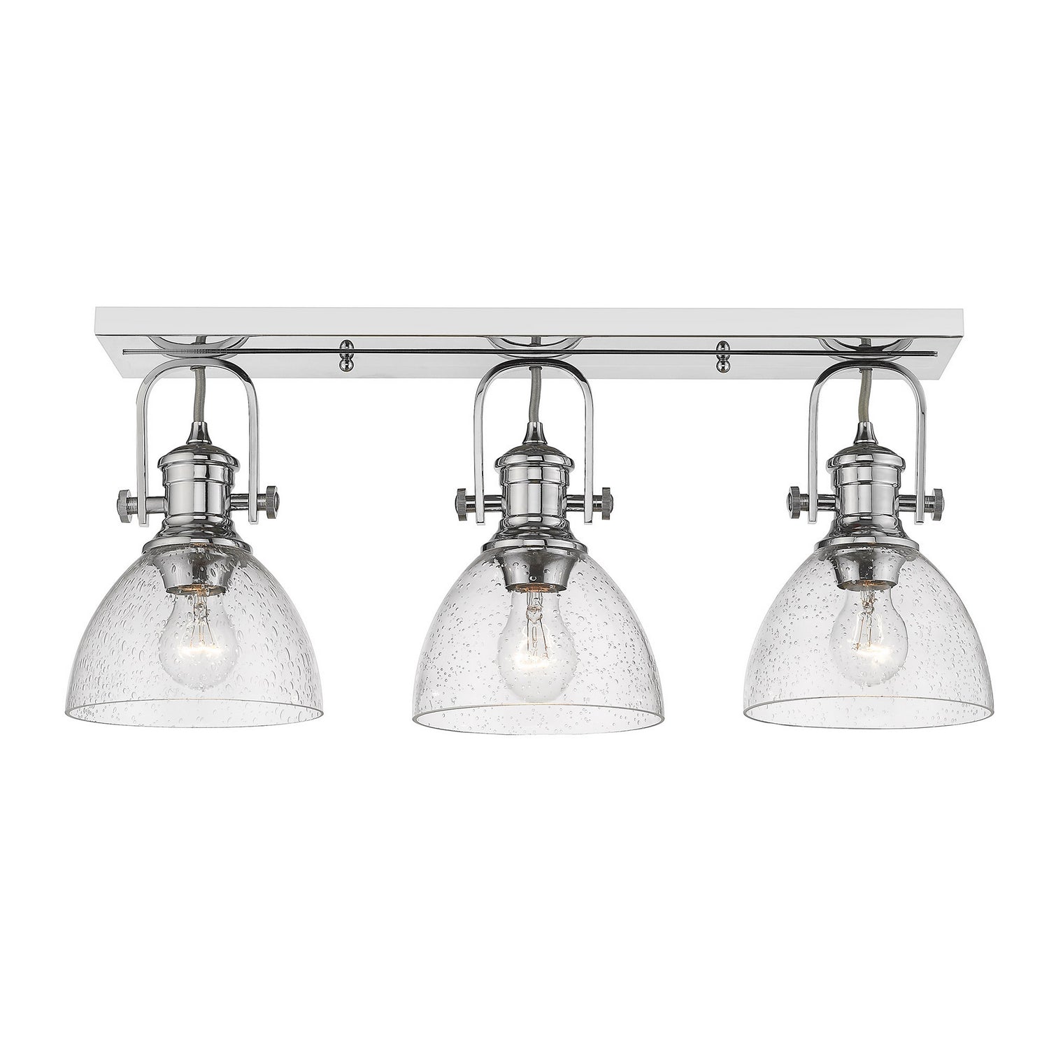 Golden - 3118-3SF CH-SD - Three Light Semi-Flush Mount - Hines - Chrome