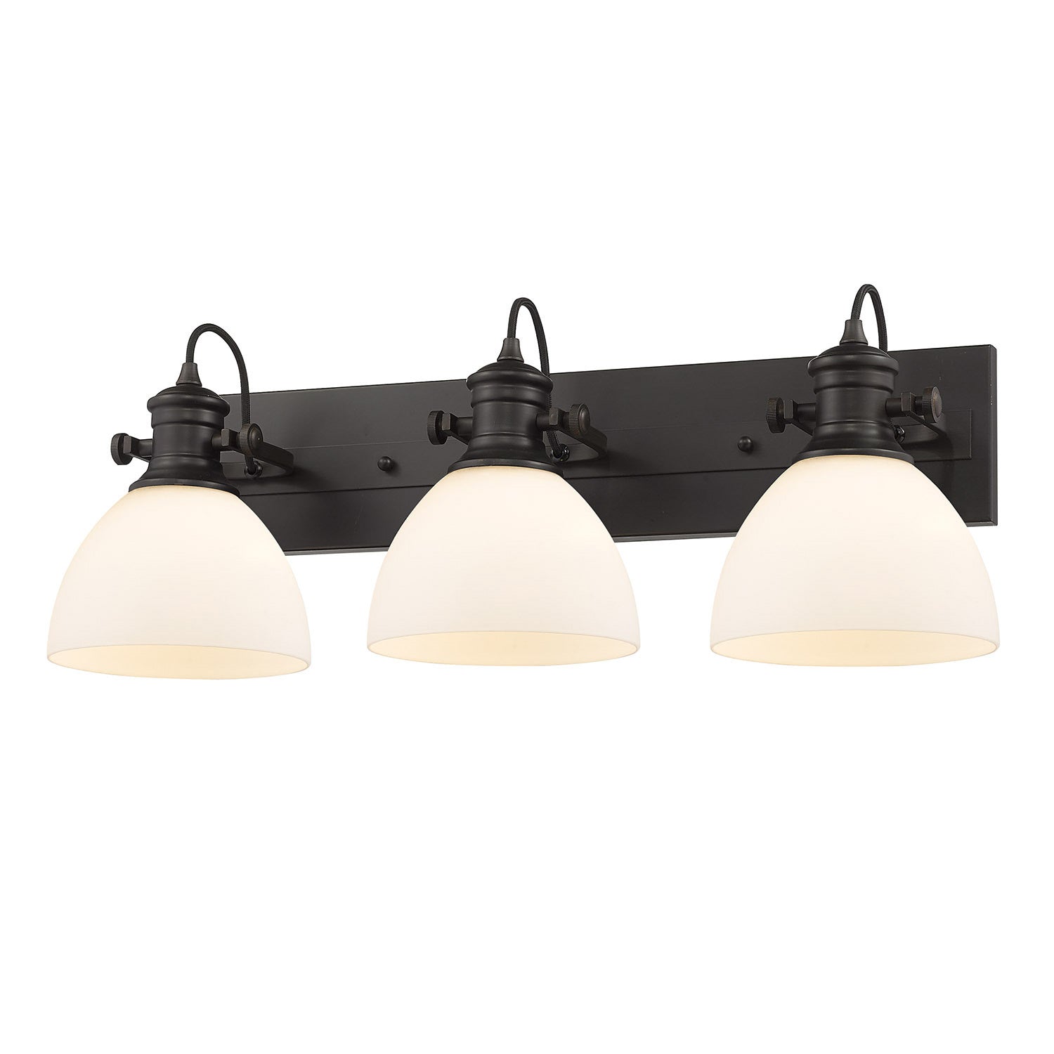 Golden - 3118-3SF RBZ-OP - Three Light Semi-Flush Mount - Hines - Rubbed Bronze