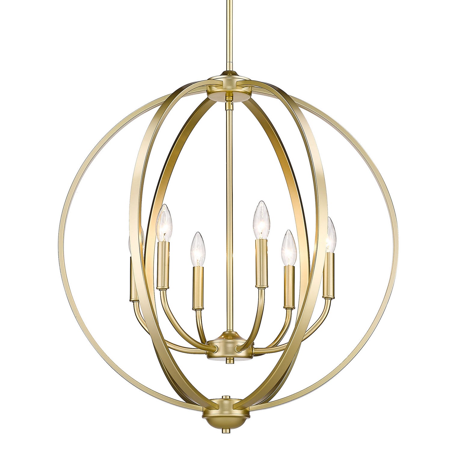 Golden - 3167-6 OG - Six Light Chandelier - Colson - Olympic Gold