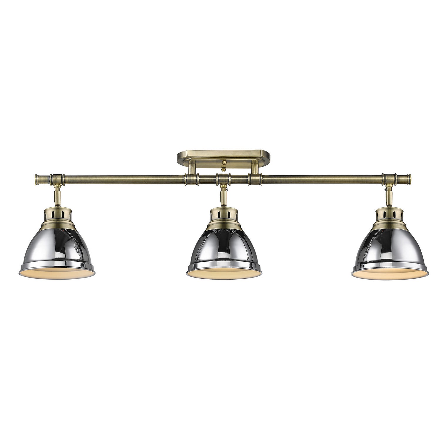 Golden - 3602-3SF AB-CH - Three Light Semi-Flush Mount - Duncan - Aged Brass