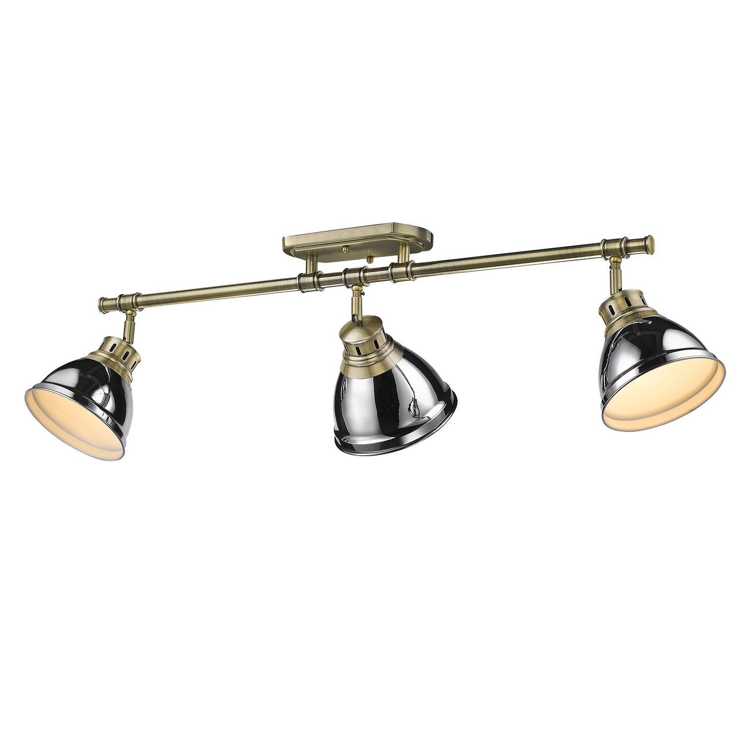 Golden - 3602-3SF AB-CH - Three Light Semi-Flush Mount - Duncan - Aged Brass