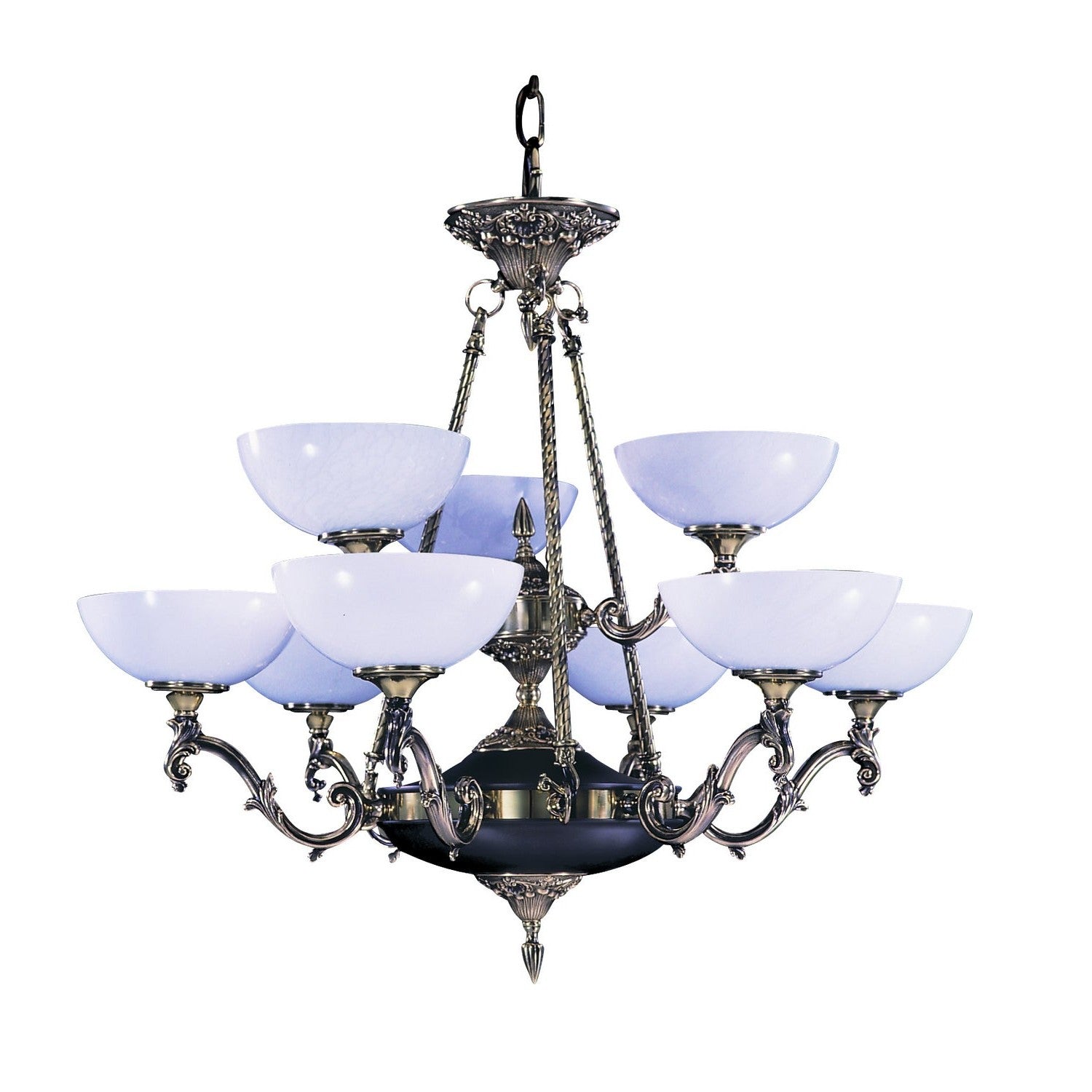 Framburg - 8409 FB - Nine Light Chandelier - Napoleonic - French Brass