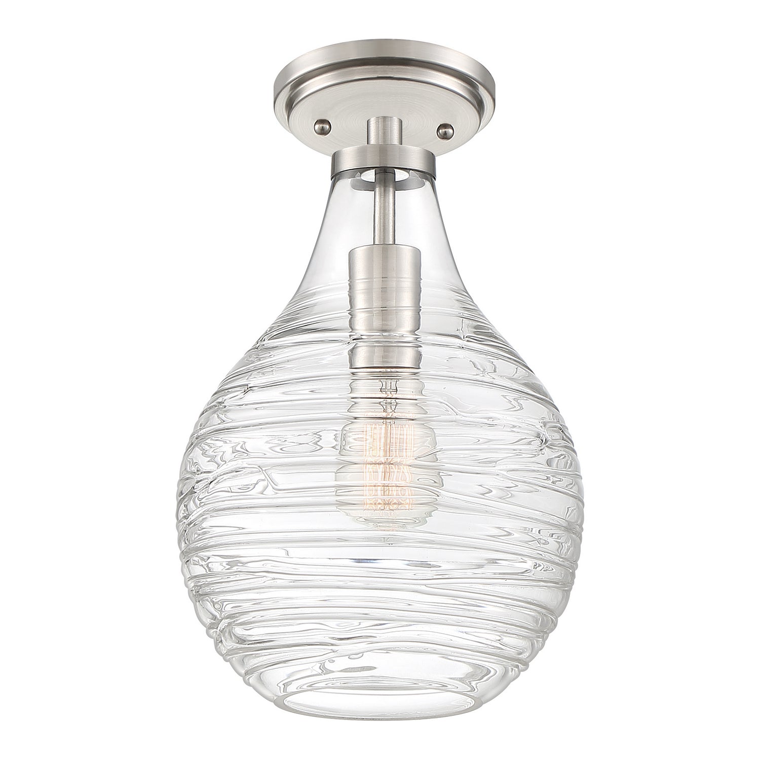 Quoizel - QSF4019BN - One Light Semi-Flush Mount - Genie - Brushed Nickel
