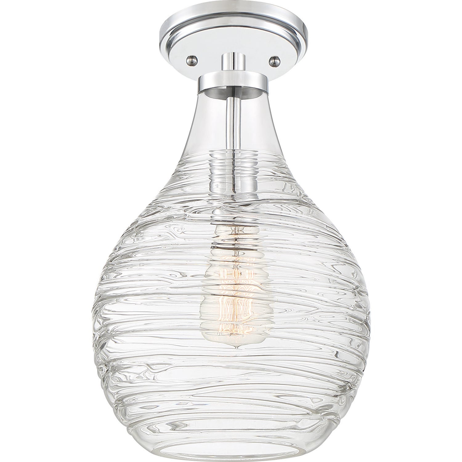 Quoizel - QSF4019C - One Light Semi-Flush Mount - Genie - Polished Chrome
