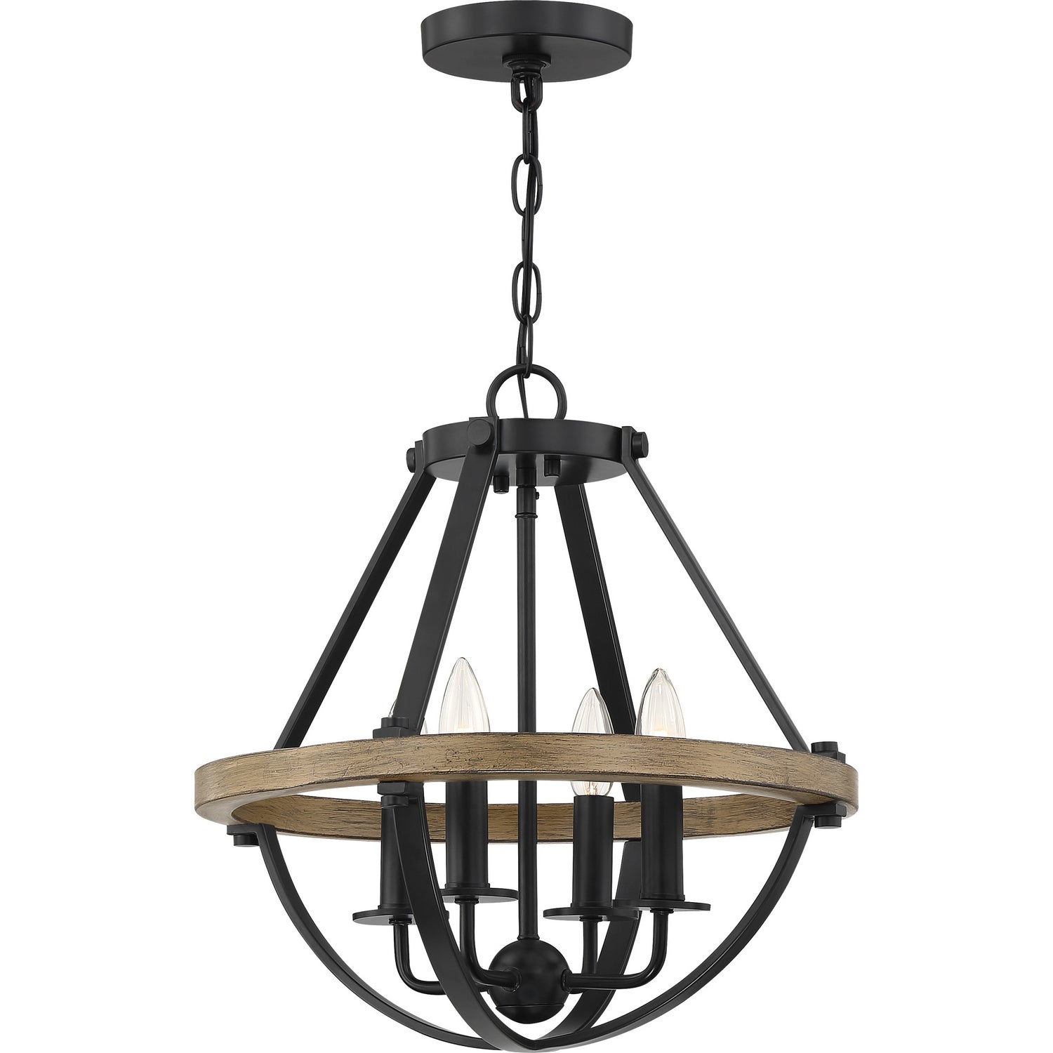 Quoizel - BRL2816EK - Four Light Pendant - Bartlett - Earth Black