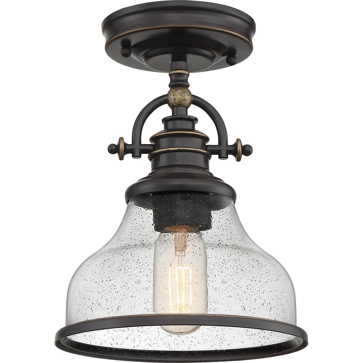 Quoizel - GRTS1708PN - One Light Semi-Flush Mount - Grant - Palladian Bronze