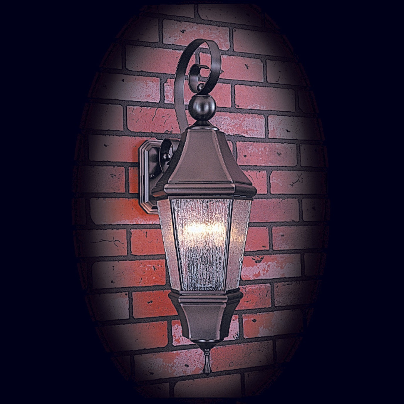 Framburg - 8742 SBR - Three Light Exterior Wall Mount - Normandy - Siena Bronze