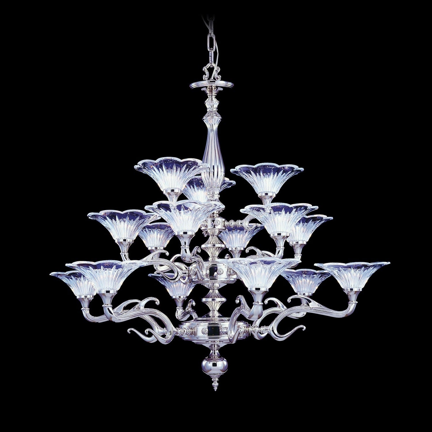 Framburg - 8623 PS - 15 Light Foyer Chandelier - Geneva - Polished Silver