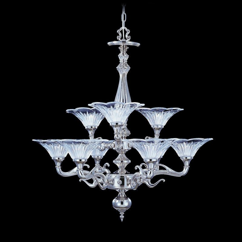 Framburg - 8629 PS - Nine Light Chandelier - Geneva - Polished Silver