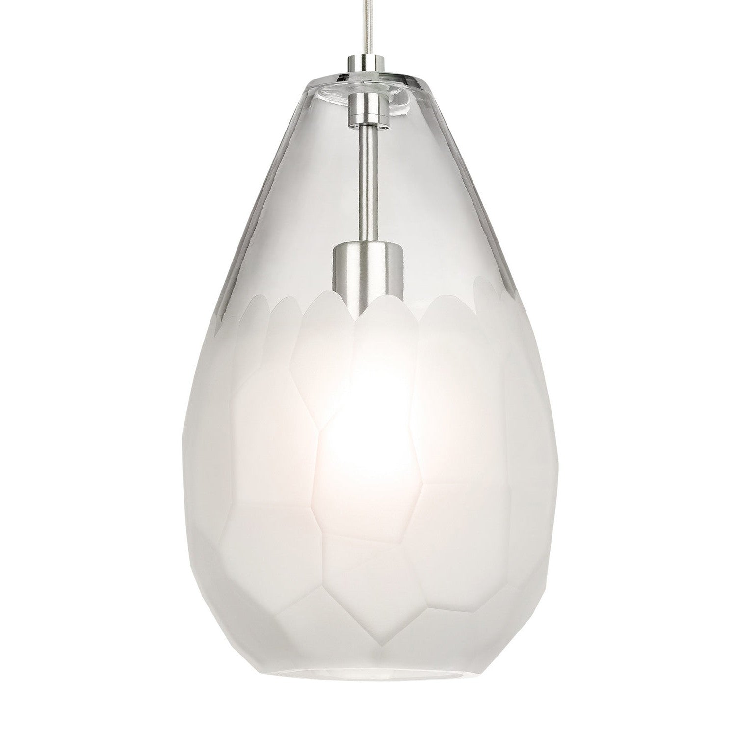 Visual Comfort Modern - 700TDBRLGFS - One Light Pendant - Briolette - Satin Nickel