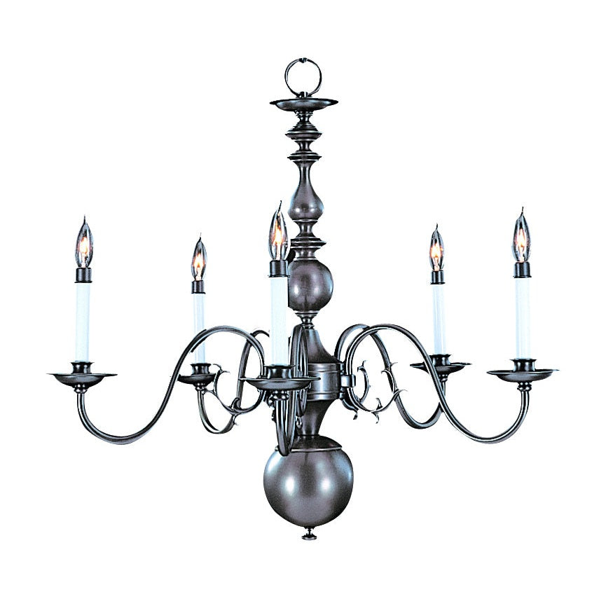 Framburg - 9125 MB - Five Light Chandelier - Jamestown - Mahogany Bronze