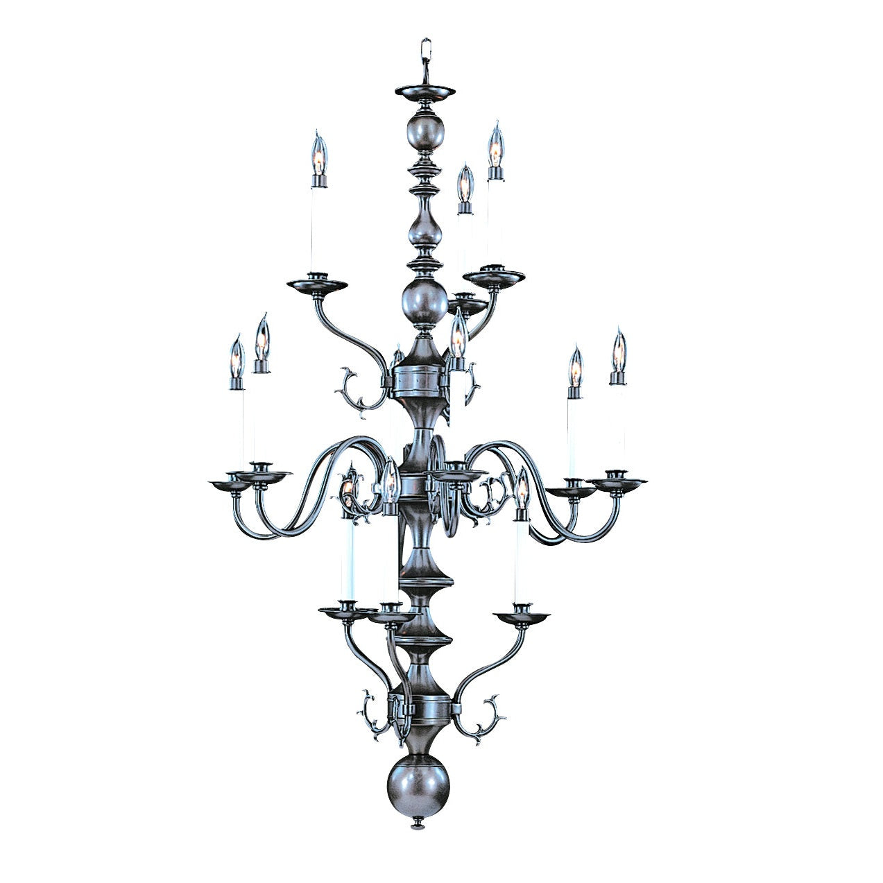 Framburg - 9132 MB - 12 Light Foyer Chandelier - Jamestown - Mahogany Bronze