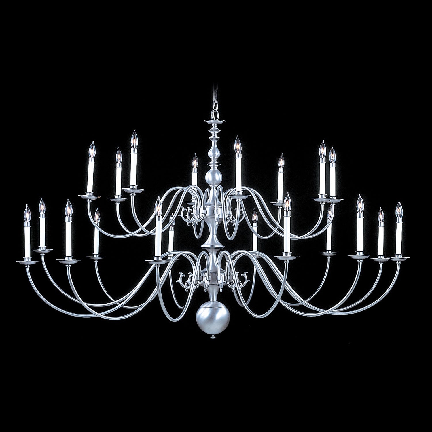 Framburg - 9145 SP - 20 Light Foyer Chandelier - Jamestown - Satin Pewter