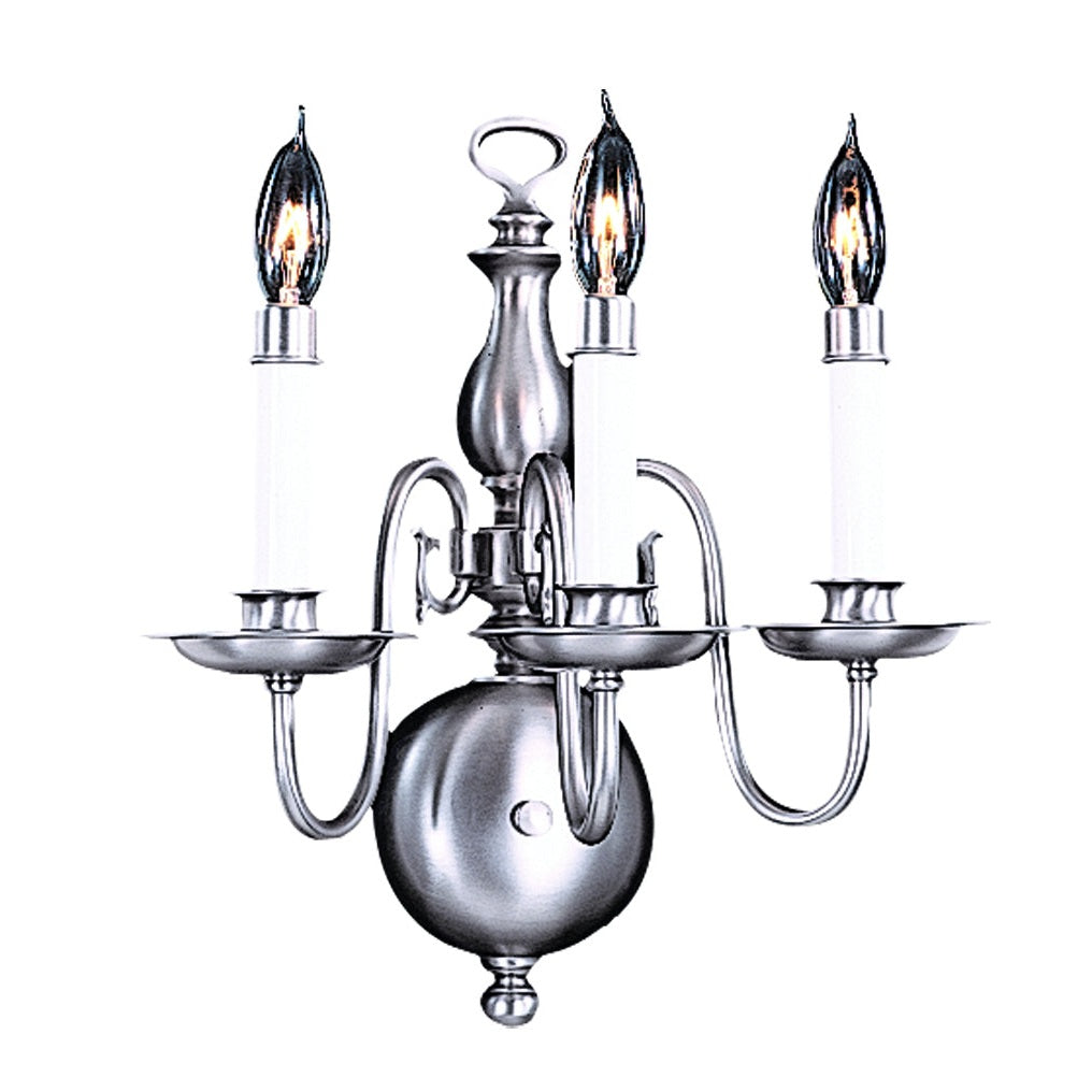 Framburg - 9123 SP - Three Light Wall Sconce - Jamestown - Satin Pewter