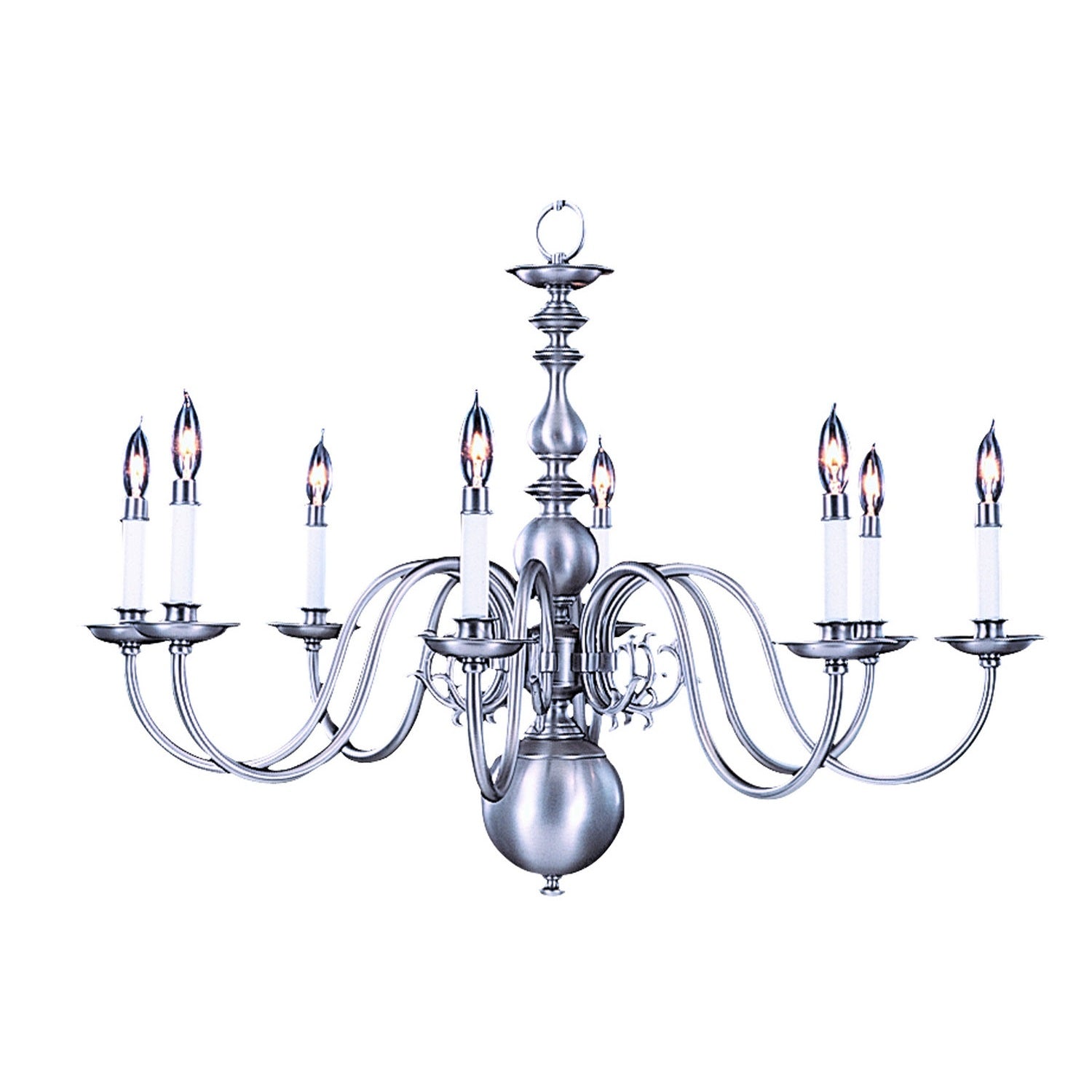 Framburg - 9130 SP - Eight Light Chandelier - Jamestown - Satin Pewter