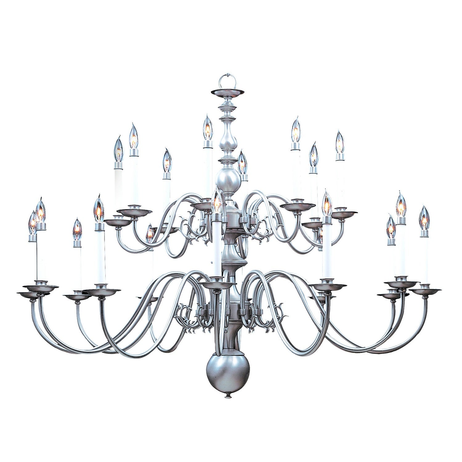 Framburg - 9138 SP - 20 Light Foyer Chandelier - Jamestown - Satin Pewter