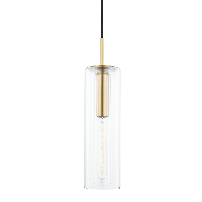 Mitzi - H415701B-AGB - One Light Pendant - Belinda - Aged Brass