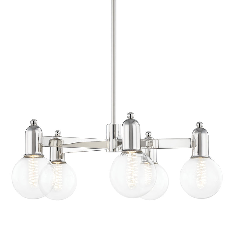 Mitzi - H419805-PN - Five Light Chandelier - Bryce - Polished Nickel