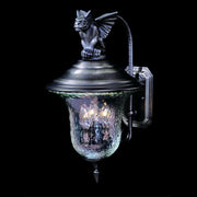 Framburg - 8505 IRON - Three Light Exterior Wall Mount - Carcassonne - Iron