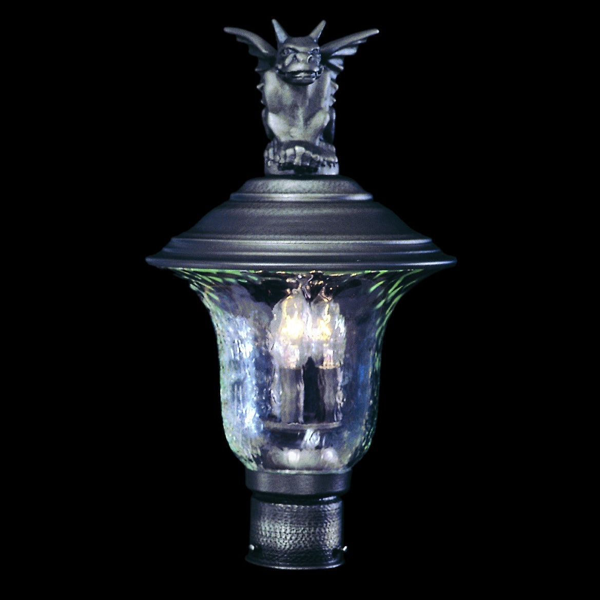 Framburg - 8506 IRON - Three Light Exterior Post Mount - Carcassonne - Iron