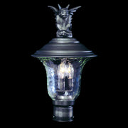 Framburg - 8506 IRON - Three Light Exterior Post Mount - Carcassonne - Iron