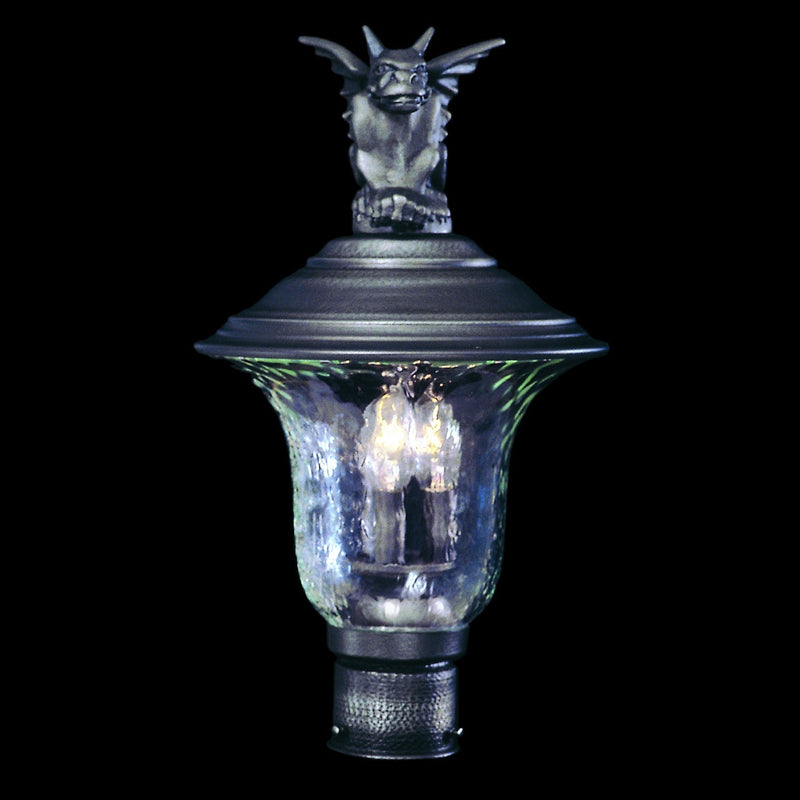 Framburg - 8506 IRON - Three Light Exterior Post Mount - Carcassonne - Iron
