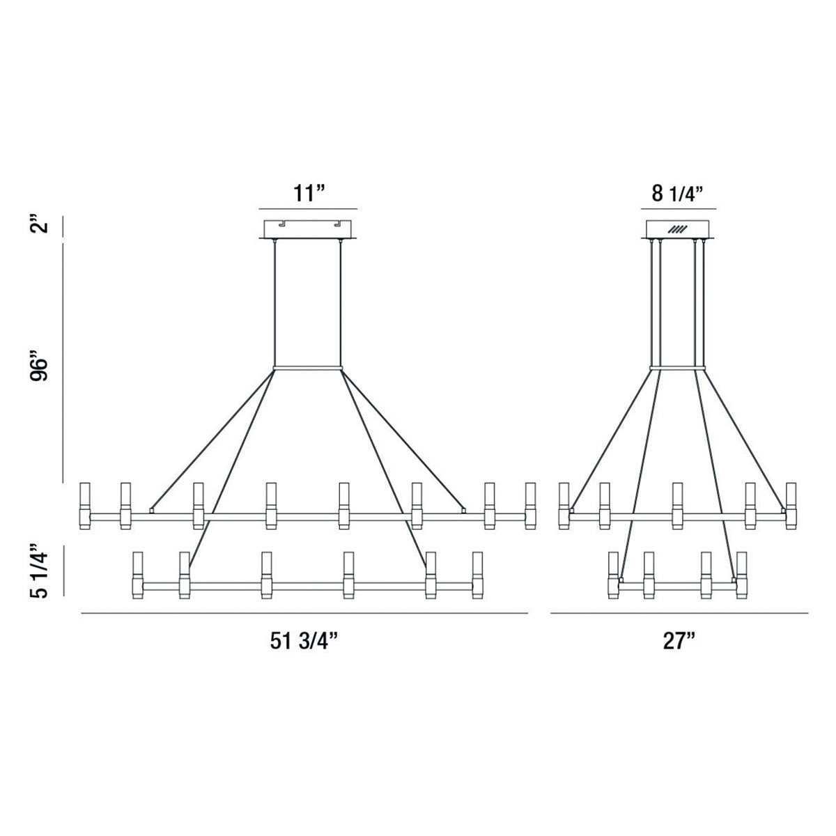 Eurofase - 37049-010 - LED Chandelier - Altamont - Satin Nickel Black