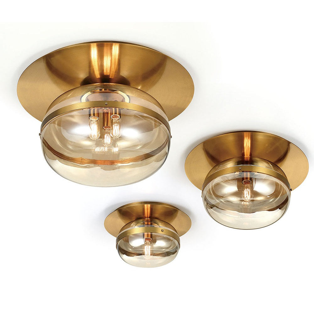 Eurofase - 37088-019 - Three Light Flushmount - Nottingham - Brass