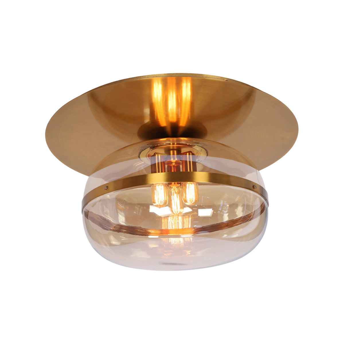 Eurofase - 37088-019 - Three Light Flushmount - Nottingham - Brass
